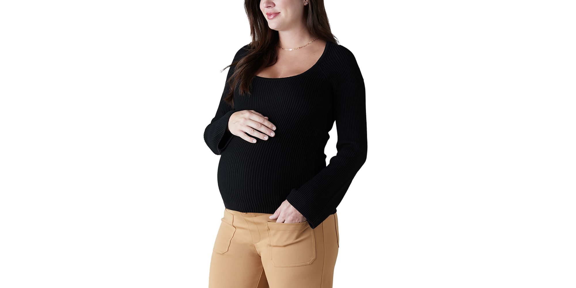 Ribbed Maternity Sweater - Image 1