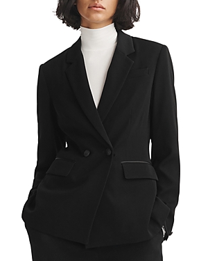 Rag & Bone Tessa Japanese Crepe Blazer In Black