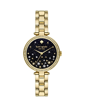 Shop Kate Spade New York Holland Watch, 34mm In Black/gold