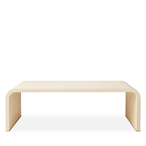 Shop Aerin Shagreen Embossed Coffee Table In Cream