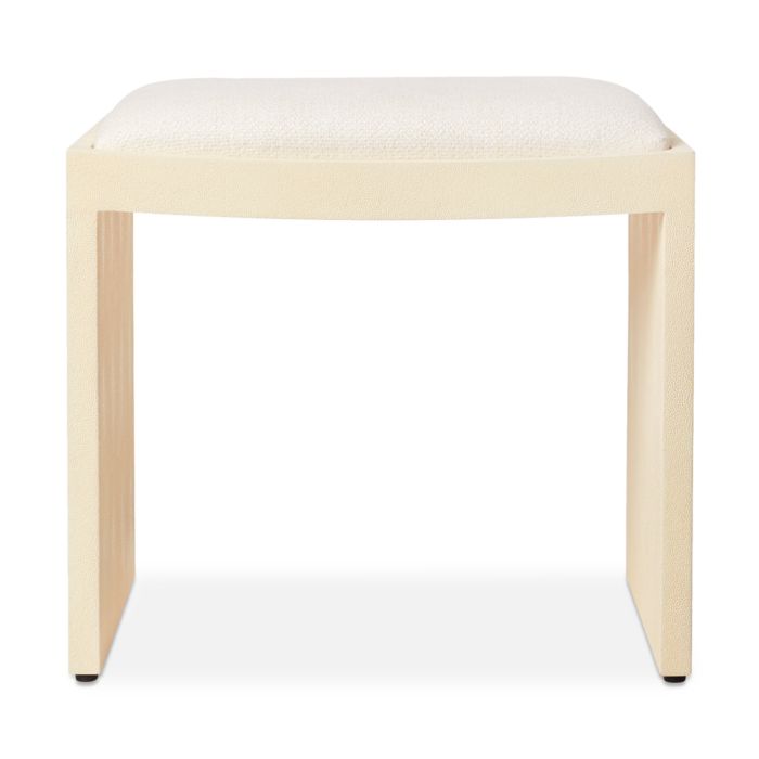 Shagreen Embossed Vanity Table & Stool Set