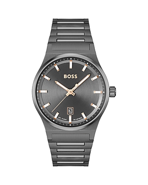 Shop Hugo Boss Candor Watch, 41mm In Gray