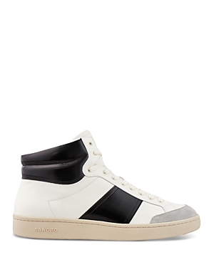 Sandro Men's Trainers Mid-Top Leather Sneakers