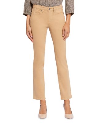 NYDJ - Sherri High Rise Slim Straight Jeans in Husk
