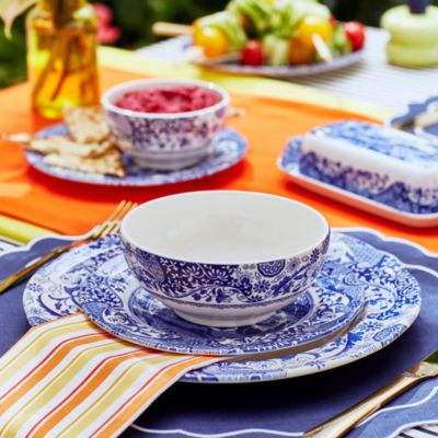 Blue Italian Brocato 5.5&amp;quot; Bowl, Set of 4