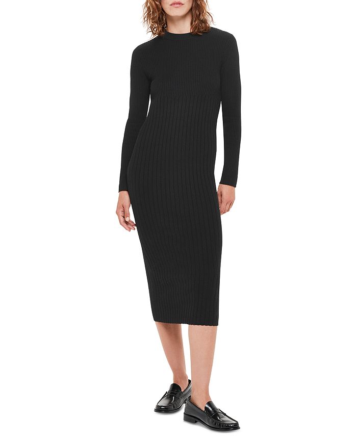 Whistles Ribbed Knitted Midi Dress | Bloomingdale's