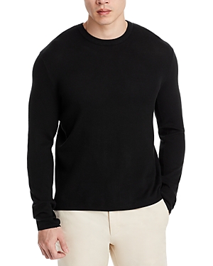 Rag & Bone Harvey Crewneck Cotton & Linen Sweater In Black Black