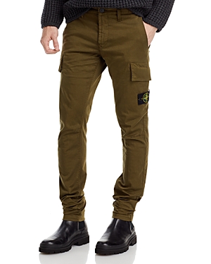 Stone Island Skinny Fit Utility Trousers In Olive