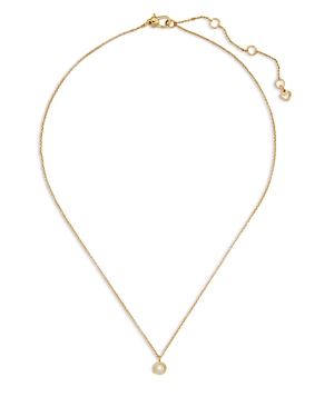 Kate Spade New York Set In Stone Mini Pendant Necklace, 16 In White/gold