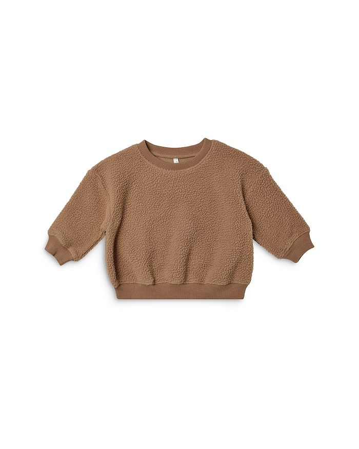 Rylee Cru Girls Teddy Knit Drop Shoulder Crewneck Sweatshirt