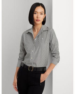 Striped Button Front Top