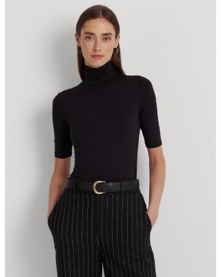 Elbow-Sleeve Turtleneck