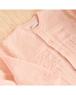 Boys' Contrast Knit Organic Cotton Cardigan - Baby