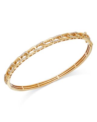 Bloomingdale's Fine Collection Diamond Chain Link Bangle Bracelet in 14K Yellow Gold, 0.54 ct. t. w.