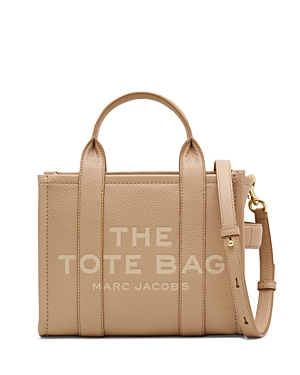 Shop Marc Jacobs The Leather Small Tote In Camel/gold
