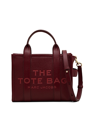 Marc Jacobs The Leather Small Tote In Cherry/gold