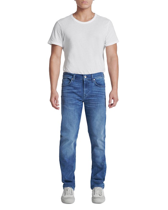 7 For All Mankind Slimmy Squiggle Slim Fit Jeans in Ledro Blue ...