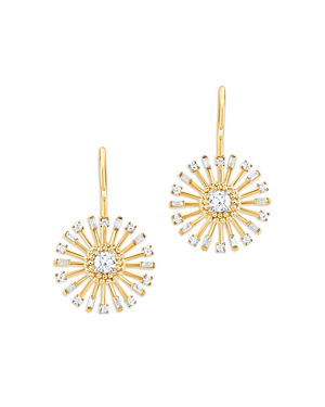Shop Harakh Diamond Sunlight Rays Drop Earrings In 18k Yellow Gold, 0.95 Ct. T.w.