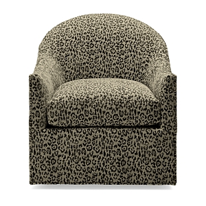 Massoud Glenn Swivel Chair In Oliver Safari