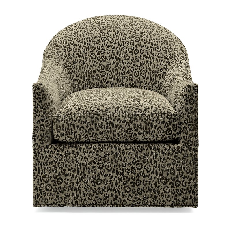 Massoud Glenn Swivel Chair In Oliver Safari