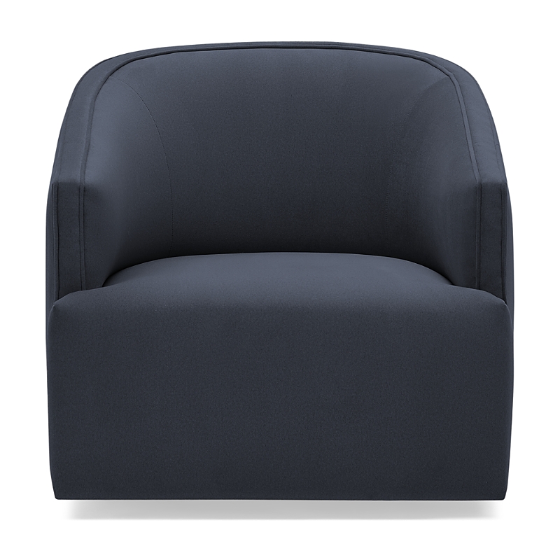 Massoud Coppell Swivel Chair In Aries Denim