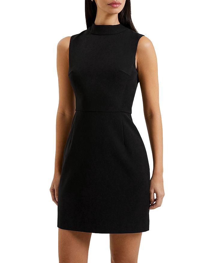 FRENCH CONNECTION Echo Crepe Mockneck Mini Dress | Bloomingdale's