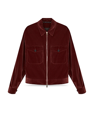 Ps By Paul Smith Cotton Regular Fit Zip Front Jacket In Red