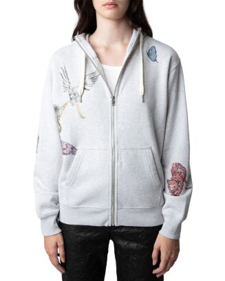 Zadig & Voltaire Holly Cotton Motif Hoodie | Bloomingdale's