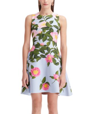 Oscar de la Renta - Floral Jacquard Dress