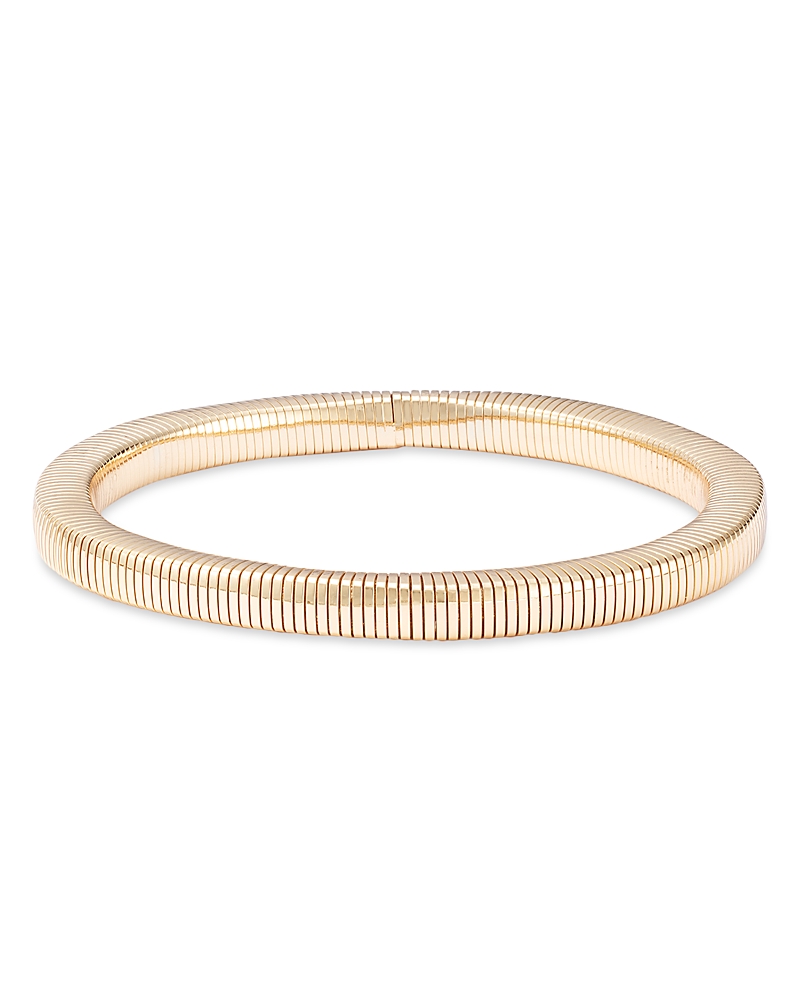 Aqua Snake Chain Stretch Bracelet in 16K Gold Plated - Exclusive