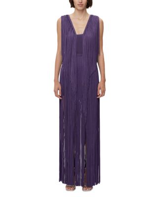 Hervé Léger - Plunge Fringe Gown