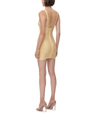 Icon Metallic Bandage Bustier Mini Dress