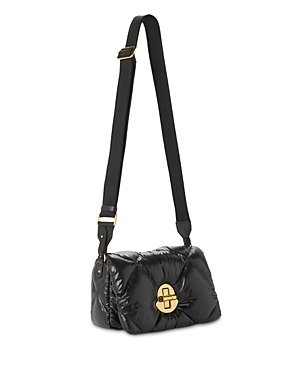 Moncler Puf Logo-engraved Crossbody Bag In Black