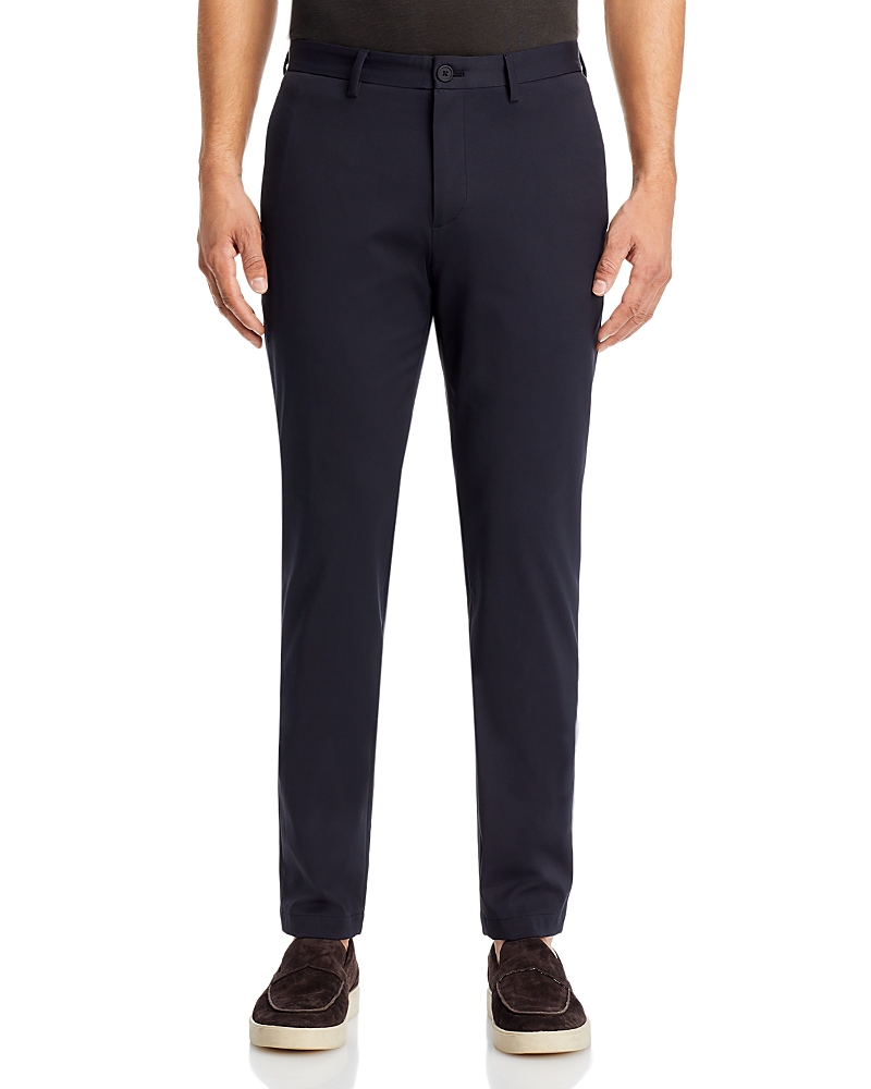 Theory Men's Zaine Precision Ponte Slim-straight Chino-style Pants In Black