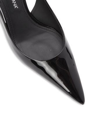 Women&#39;s Glossy Pointed Toe Slingback Pumps 