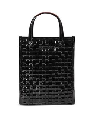 Shop Mz Wallace Mini Woven Box Tote In Black