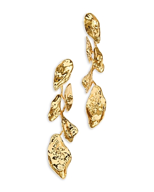 ALEXIS BITTAR MOSAIC MOLTEN EARRINGS IN 14K GOLD PLATED
