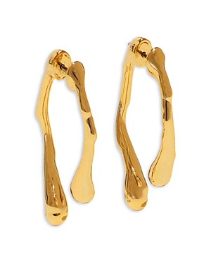 Alexis Bittar Drip Front To Back Earrings In 14k Gold Plated