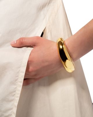 Molten Large Hinged Cuff Bracelet in 14K Gold Plated