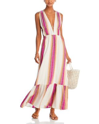 Lemlem Lelisa V-Neck Swim Cover Up Maxi Dress | Bloomingdale's Women