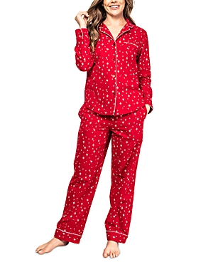 Shop Petite Plume Cotton Starry Night Pajama Set In Red