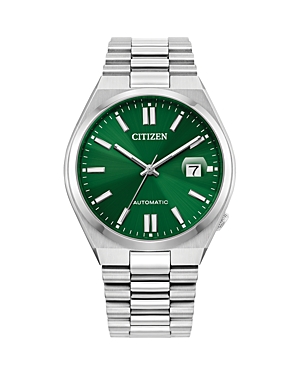 Shop Citizen Sport Luxury Watch, 40mm In Green/silver
