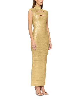 Foiled Cutout Bandage Gown