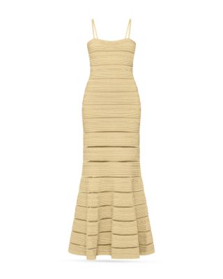 Sleeveless Stitched Bandage Gown