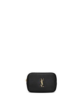 YSL YVES SAINT LAURENT Metallic Pink makeup bag cosmetic pouch case NEW!!