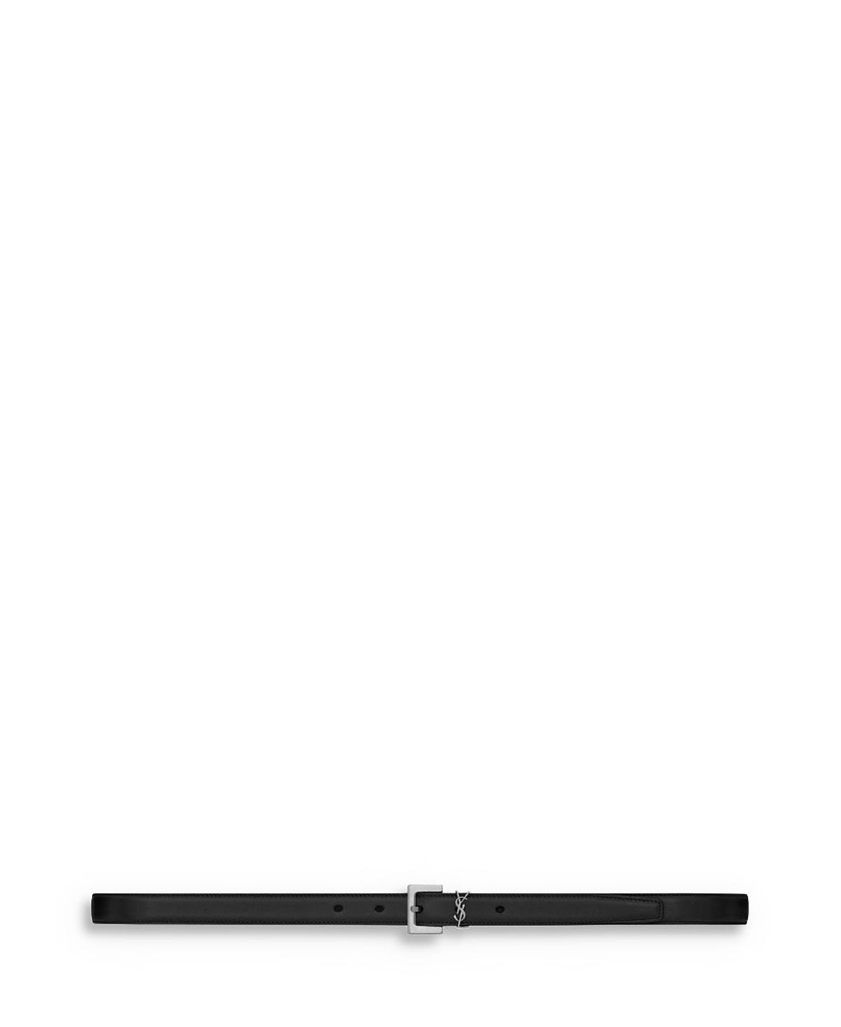 Saint Laurent Cassandre Thin Belt with Square Buckle