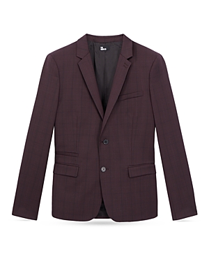 Shop The Kooples Fitted Suit Jacket In Bordeaux