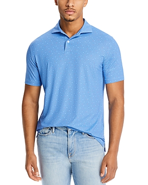 Shop Peter Millar Crown Crafted Espresso Martini Performance Short Sleeve Polo Shirt In Tahoe Blue