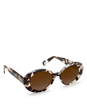 Alxie Malt Oval Sunglasses, 50mm