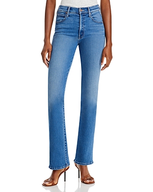 Mother The Desperado Heel High Rise Bootcut Jeans in Work Hard Play Hard